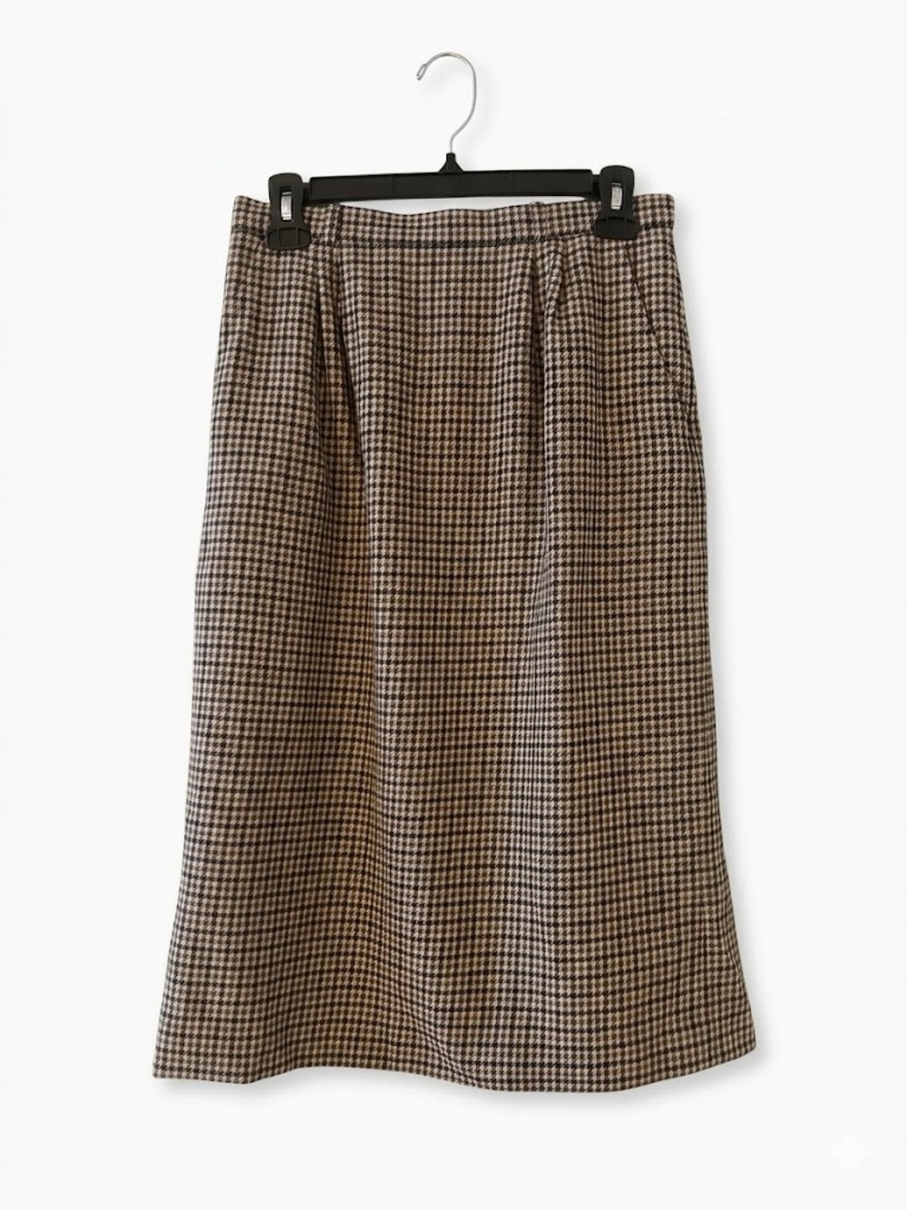 Aquascutum London Plaid Skirt Vintage Navy Tan 8 (fits small)